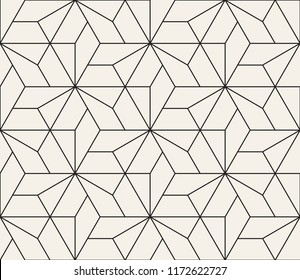 Vector seamless pattern. Modern stylish abstract texture. Repeating geometric tiles from striped elements