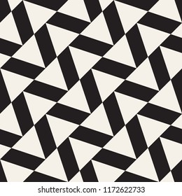 Vector seamless pattern. Modern stylish abstract texture. Repeating geometric tiles from striped elements