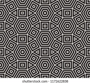Vector seamless pattern. Modern stylish abstract texture. Repeating geometric tiles from striped elements