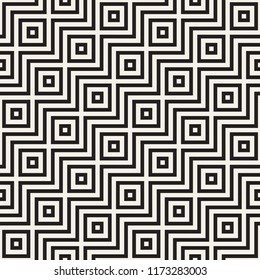 Vector seamless pattern. Modern stylish abstract texture. Repeating geometric tiles from striped elements