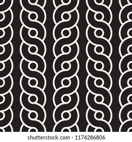 Vector seamless pattern. Modern stylish abstract texture. Repeating geometric tiles from striped elements