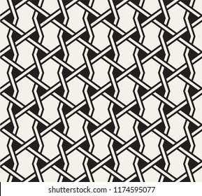 Vector seamless pattern. Modern stylish abstract texture. Repeating geometric tiles from striped elements