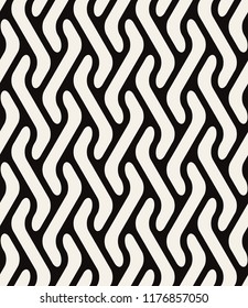 Vector seamless pattern. Modern stylish texture. Repeating geometric background. Rounded bold zigzag elements. Bold graphic design. Can be used as swatch for illustrator.