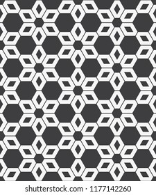  Vector seamless pattern. Modern stylish texture. Repeating geometric tiles with a grid of rhombuses.