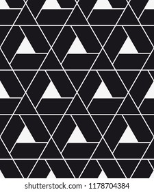  Vector seamless pattern. Modern stylish texture. Repeating geometric tiles with a grid of rhombuses.