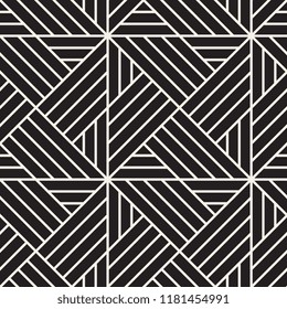 Vector seamless pattern. Modern stylish abstract texture. Repeating geometric tiles from striped elements