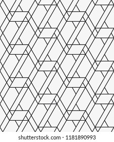  Vector seamless pattern. Modern stylish texture. Repeating geometric hexagons.