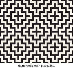 Vector seamless pattern. Modern stylish abstract texture. Repeating geometric tiles from striped elements
