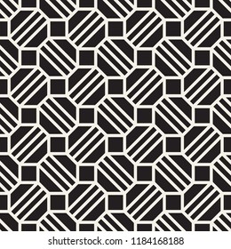 Vector seamless pattern. Modern stylish abstract texture. Repeating geometric tiles from striped elements
