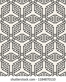 Vector seamless pattern. Modern stylish texture. Repeating geometric tiles with striped triangles. Hipster monochrome print. Trendy graphic design. Can be used as swatch for illustrator.