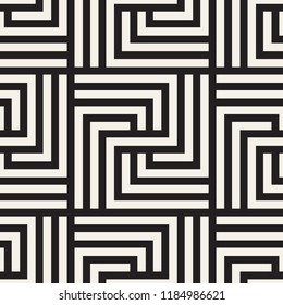 Vector seamless pattern. Modern stylish abstract texture. Repeating geometric tiles from striped elements