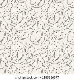 Vector seamless pattern. Modern stylish texture with confused line. Contrast abstract background. Bionic natural linear texture. Can be used as swatch for illustrator.