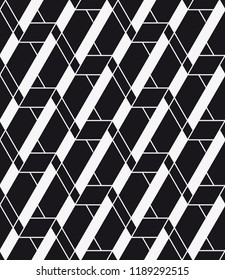  Vector seamless pattern. Modern stylish texture. Repeating geometric tiles with a grid of rhombuses.