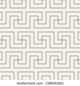 Vector seamless pattern. Modern stylish abstract texture. Repeating geometric tiles from striped elements