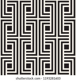 Vector seamless pattern. Modern stylish abstract texture. Repeating geometric tiles from striped elements