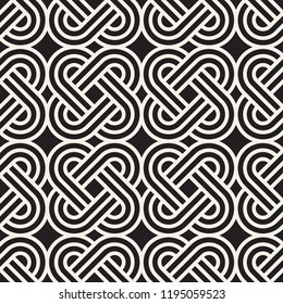 Vector seamless pattern. Modern stylish abstract texture. Repeating geometric tiles from striped elements