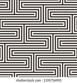 Vector seamless pattern. Modern stylish abstract texture. Repeating geometric tiles from striped elements