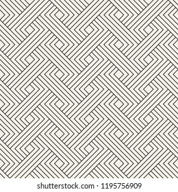 Vector seamless pattern. Modern stylish abstract texture. Repeating geometric tiles from striped elements