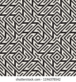 Vector seamless pattern. Modern stylish abstract texture. Repeating geometric tiles from striped elements