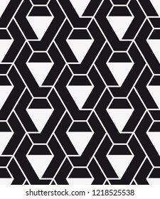  Vector seamless pattern. Modern stylish texture. Repeating geometric tiles with a grid of rhombuses.