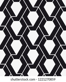 Vector seamless pattern. Modern stylish texture. Repeating geometric tiles with a grid of rhombuses.
