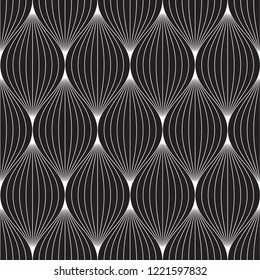 Vector seamless pattern. Modern stylish abstract texture. Repeating geometric tiles from striped elements