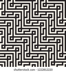 Vector seamless pattern. Modern stylish abstract texture. Repeating geometric tiles from striped elements