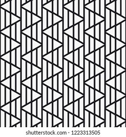 Vector seamless pattern. Modern stylish texture. Repeating geometric tiles. Composition with triangles.
