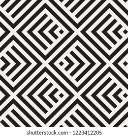 Vector seamless pattern. Modern stylish abstract texture. Repeating geometric tiles from striped elements