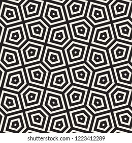 Vector seamless pattern. Modern stylish abstract texture. Repeating geometric tiles from striped elements