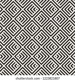 Vector seamless pattern. Modern stylish abstract texture. Repeating geometric tiles from striped elements