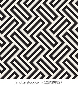 Vector seamless pattern. Modern stylish abstract texture. Repeating geometric tiles from striped elements