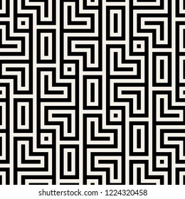 Vector seamless pattern. Modern stylish abstract texture. Repeating geometric tiles from striped elements