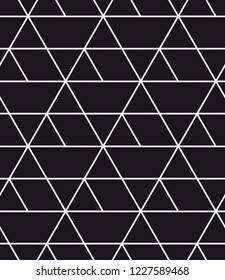  Vector seamless pattern. Modern stylish texture. Repeating geometric tiles with a grid of lines, triangles.