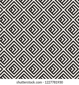 Vector seamless pattern. Modern stylish abstract texture. Repeating geometric tiles from striped elements