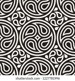 Vector seamless pattern. Modern stylish abstract texture. Repeating geometric tiles from striped elements