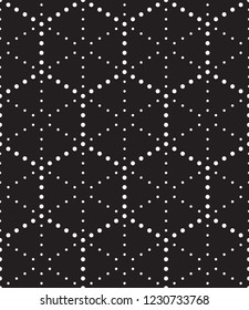  Vector seamless pattern. Modern stylish texture. Repeating geometric tiles with hexagonal grid with circles.