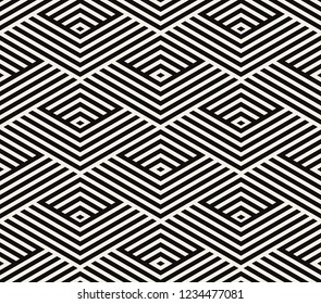 Vector seamless pattern. Modern stylish bold texture. Repeating geometric tiles with bold rhombuses. Can be used as swatch for illustrator.