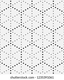  Vector seamless pattern. Modern stylish texture. Repeating geometric tiles with hexagonal grid with circles.