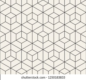 Vector seamless pattern. Modern stylish abstract texture. Repeating geometric tiles from striped elements