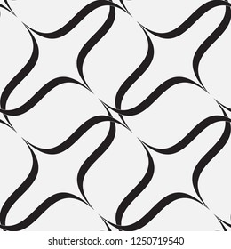   Vector seamless pattern. Modern stylish texture with wavy stripes. Geometric abstract background.