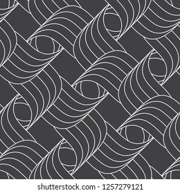  Vector seamless pattern. Modern stylish texture with wavy stripes. Geometric abstract background.