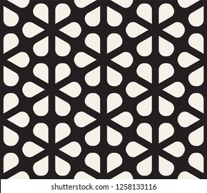 Vector seamless pattern. Modern stylish abstract texture. Repeating geometric petal shapes lattice design