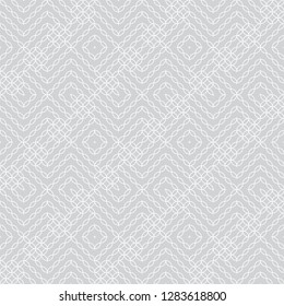 Vector seamless pattern. Modern stylish texture with intersecting wave lines. Regularly repeating original geometric ornament. Trendy design