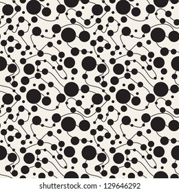 Vector seamless pattern. Modern stylish texture. Repeating abstract background with chaotic dots