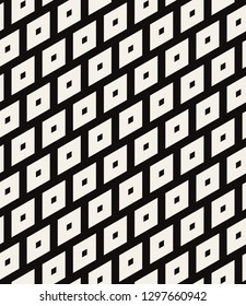 Vector seamless pattern. Modern stylish texture. Repeating geometric tiles with dotted rhombuses. Regular hipster background. Small elements form simple minimalistic ornament.
