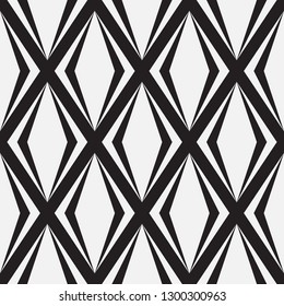  Vector seamless pattern. Modern stylish texture. Repeating geometric tiles with a grid of rhombuses.