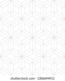 Vector seamless pattern. Modern stylish texture with thin monochrome trellis. Repeating geometric triangular grid. Simple graphic design. Neutral soft backdrop. Subtle grey linear print.