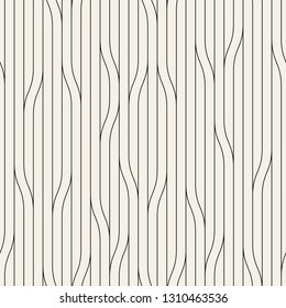 Vector seamless pattern. Modern stylish texture. Geometric striped ornament. Monochrome linear waves. Can be used as swatch in Illustrator.