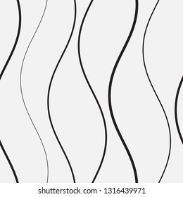   Vector seamless pattern. Modern stylish texture with wavy stripes. Geometric abstract background.